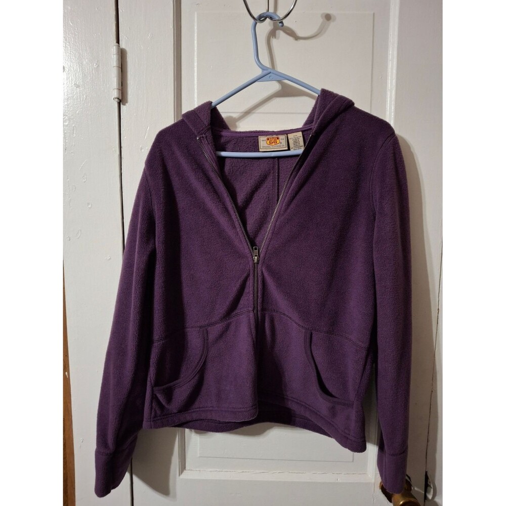 Route 66 Deep Purple Hooded Teddy Fleece Jacket